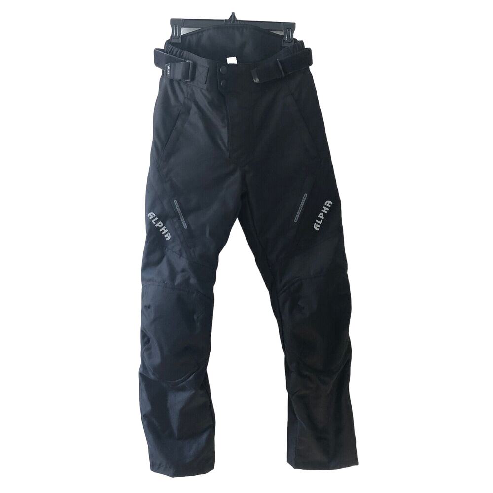 Alpha Cycle Gear Pants Mens 30x32 Black Padded Motorcycle Riding Racing Moto